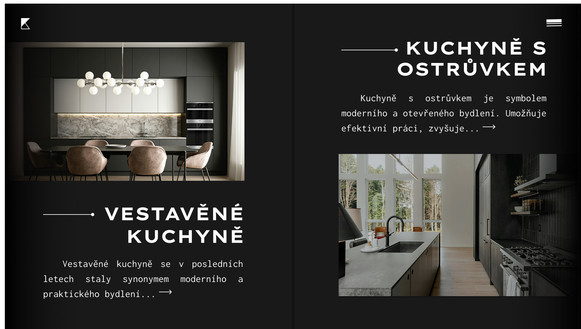 Výběr typů kuchyní