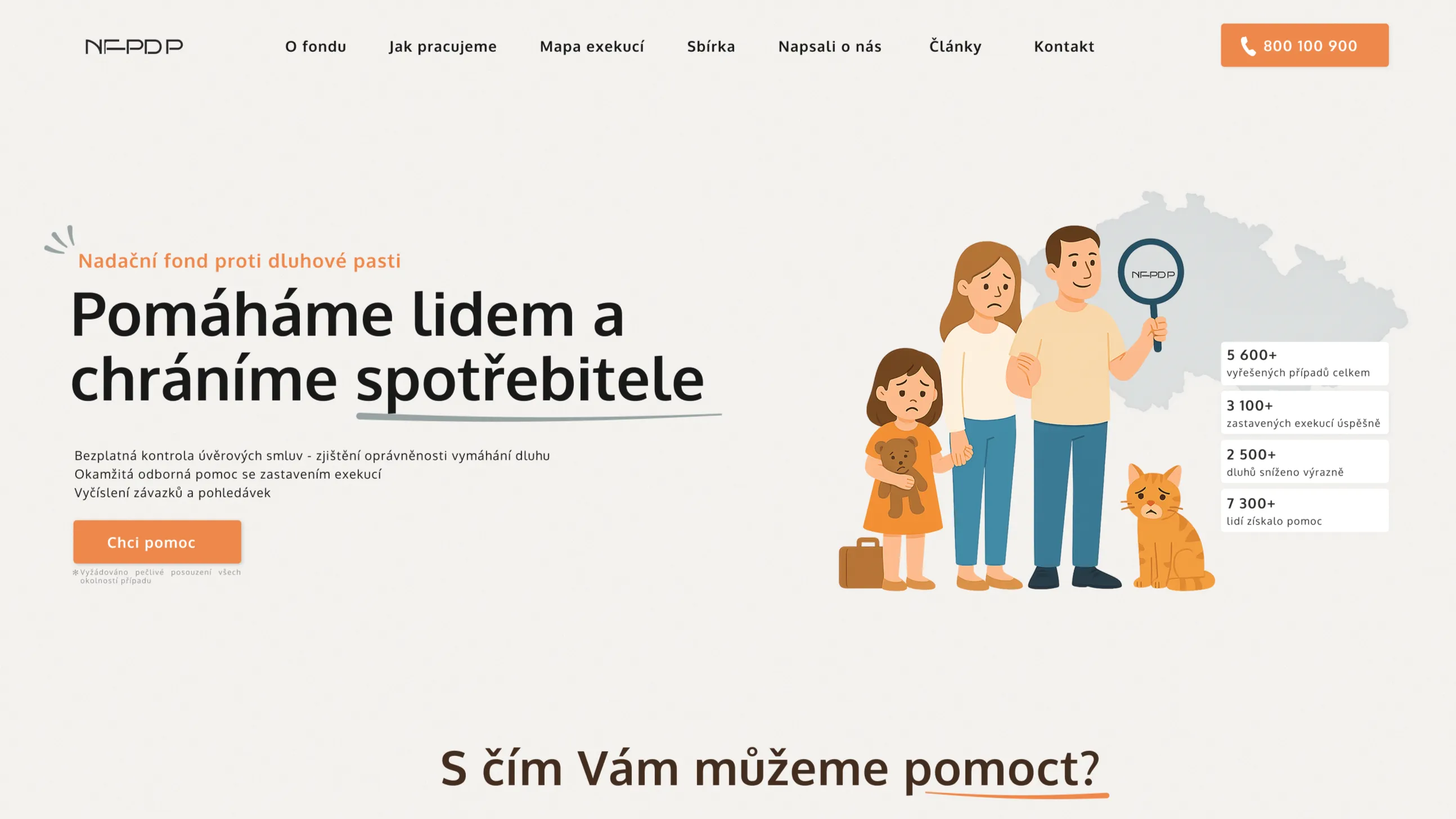 NFPDP: Moderní web pro citlivé finanční téma, kde design musí uklidňovat